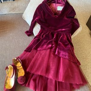 Beautiful Holiday outfit worn only for pictures,Velvet dress by Joyfolie